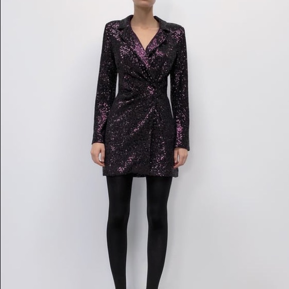 Zara Sequin Blazer Dress - Picture 7 of 7